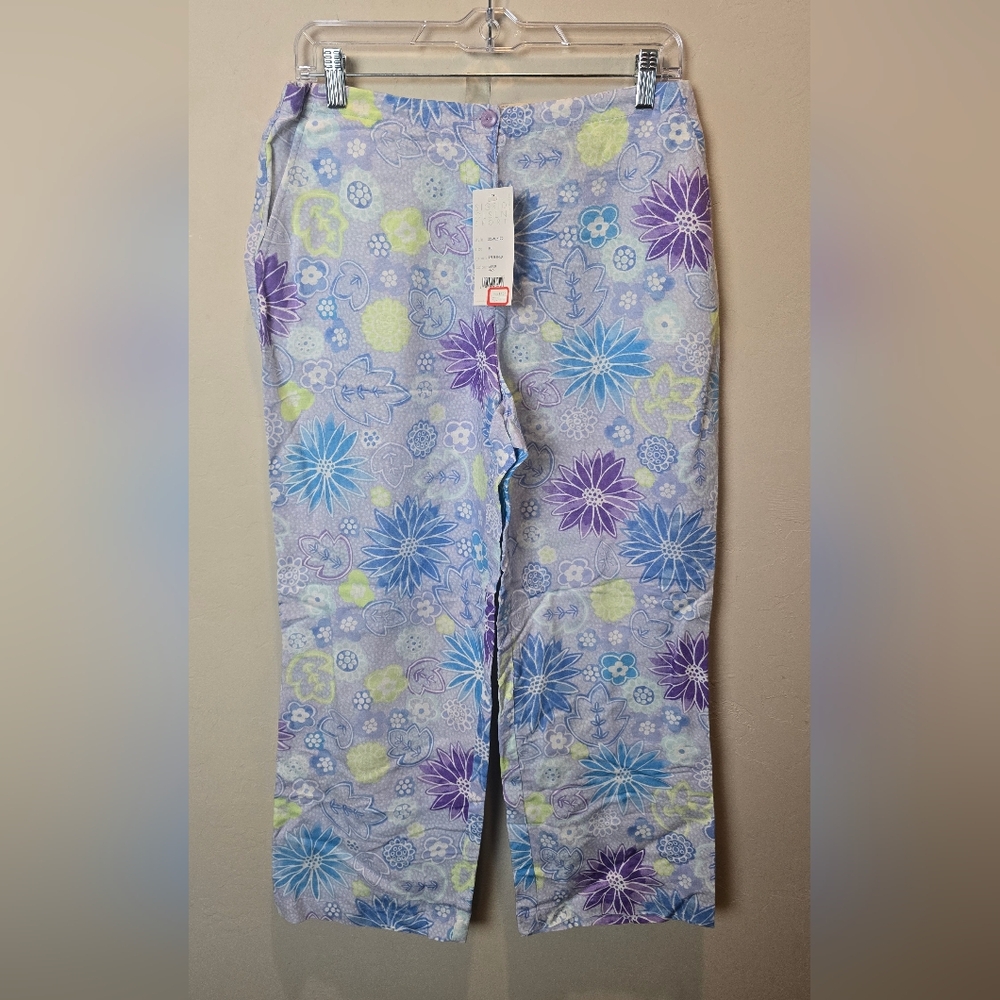 Sigrid Olsen Sport Multicolor Floral Design Cropped Pants